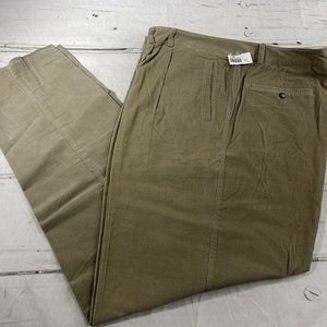 Vintage 90's AXIS Mens Pants 50 B Pleated Textured Brown Corduroy NWT $95